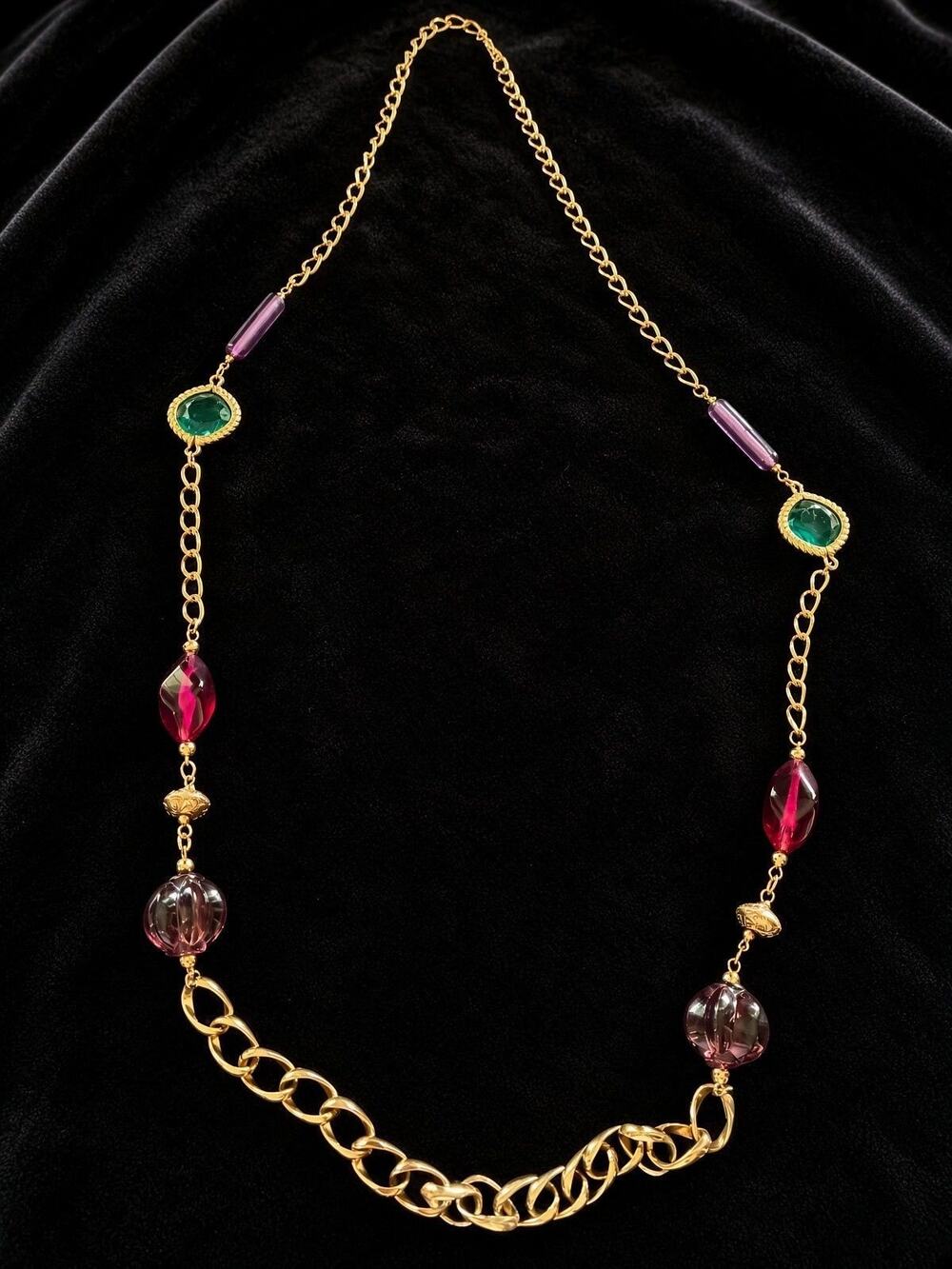 Vintage Regency style Jewel Tone Necklace